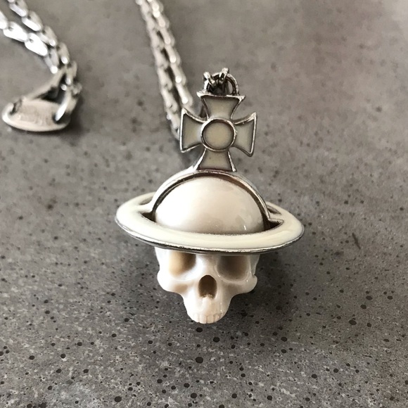 Vivienne Westwood Jewelry - RARE Vivienne Westwood Orb Necklace w/ White Skull
